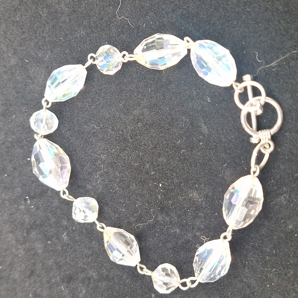 Beautiful Handmade Upcycled Crystal Bracelet
